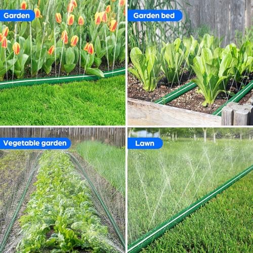 Jin&Bao Sprinkler Hose Heavy Duty Garden Lawn Water Hose & Staples (50FTx2) - Image 6