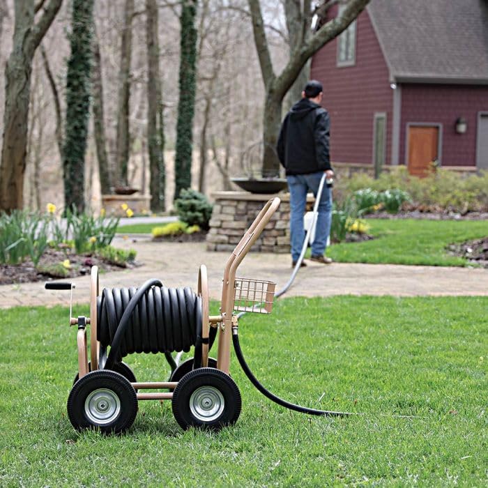 A.M. Leonard Hose Reel Wagon with Pneumatic Tires, 300ft Hose Capacity - Image 6