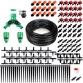 FAMILY'S BACKYARD 131FT Drip Irrigation System,Irrigation System for Garden Watering System,drip Irrigation kit1/2inch to 1/4inch Irrigation Tubing Hose Adjustable Nozzle Emitters Barbed Fittings by FAMILYSBACKYARD