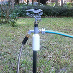 STYDDI T-Post Fence Sprinkler, Metal Impact Sprinkler Head on Fence T-Post Base with Flow Through, Irrigation Zinc-Alloy Adjustable T-Post Impulse Sprinkler - Image 6