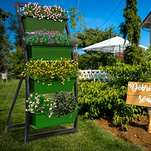 Outland Living 6-Ft Raised Garden Bed - Vertical Garden Freestanding Elevated Planter with 4 Container Boxes - Good for Patio or Balcony Indoor and Outdoor - Perfect to Grow Vegetables Herbs Flowers - Image 3