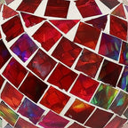 Sunnydaze Mosaic Glass Plant Watering Globe, Magenta Medley - Image 5