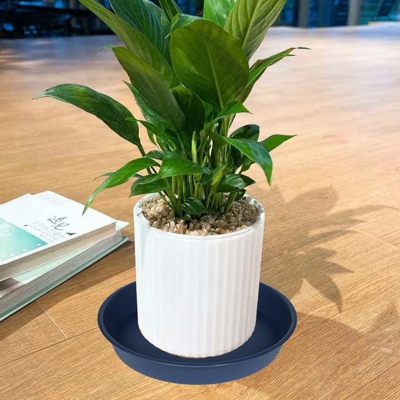 2 Pack of 20 21 inch Plant Saucer Round, Deep Plant Saucers for Pots, Heavy Duty Plastic Plant Drip Tray for Indoors Outdoor, Bird Bath Bowls, Plant Trays for Planter 19-22" (21 inch, Blue) - Image 6