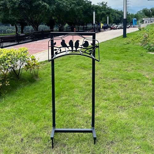 Garden Hose Holder Freestanding with 4 Spikes, Detachable Heavy Duty Water Hose Holders Stand, Reinforced Garden Hose Storage Rack for Lawn & Yard, Black2 - Image 4