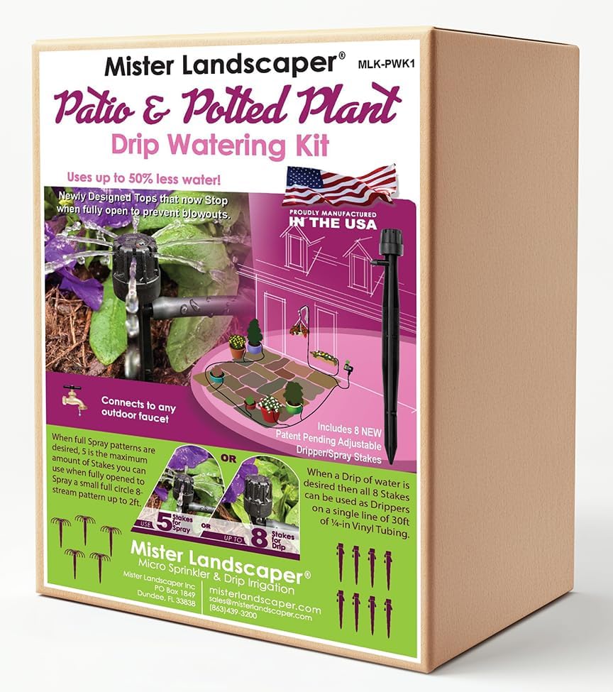 Mister Landscaper Patio & Potted Plant Drip Watering Kit by Mister+Landscaper