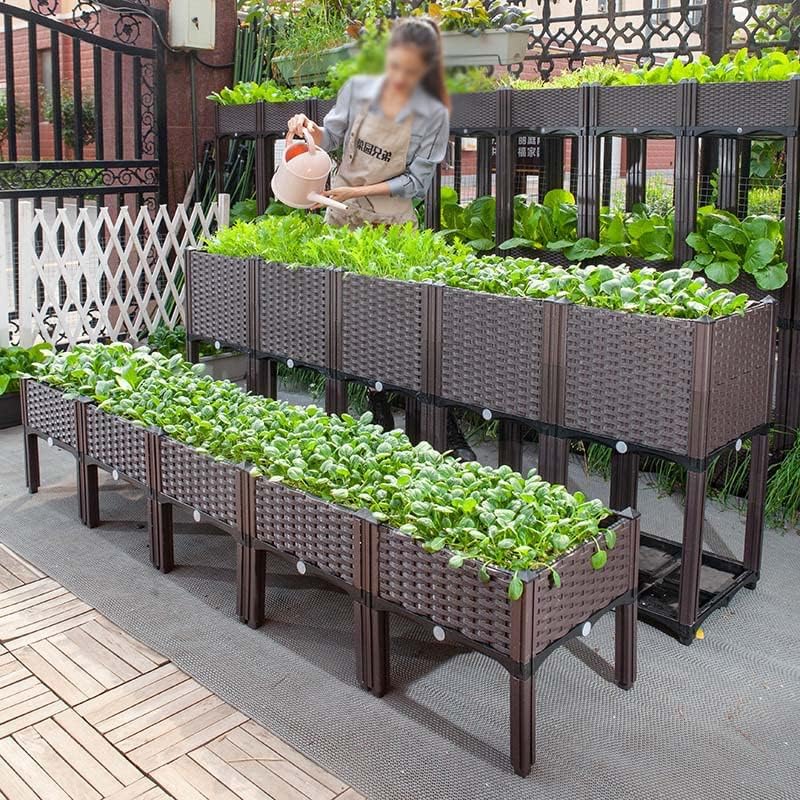 YSUEFIJO Raised Garden Bed Kit, Planter Box for Outdoor Plants, Garden Bed Kit for Vegetables, for Vegetables, Flowers, Herbs, and Succulents - Image 4
