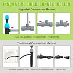 Drip Irrigation System 98ft, Fast Connect Automatic Irrigation Kit with 12mm, 6mm Blank Distribution Tubing and Accessories, DIY Garden Watering Equipment for Garden, Greenhouse, Flower Bed, Patio - Image 3
