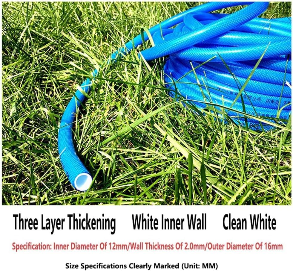 12x16mm 12 inch Garden Hose Flexible High Pressure Rubber Hose PVC Material Explosion-Proof Torsion-Resistant Blue Outdoor Yard Water Pipe - Image 4