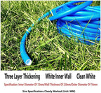 12x16mm 12 inch Garden Hose Flexible High Pressure Rubber Hose PVC Material Explosion-Proof Torsion-Resistant Blue Outdoor Yard Water Pipe - Image 4