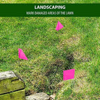 Pink Marking Flags 1000 Pack - 4x5x15 Inch Pink Flags for Yard - Markers For Lawn, Irrigation, Landscaping, Survey & Sprinkler Head Marking - Image 3