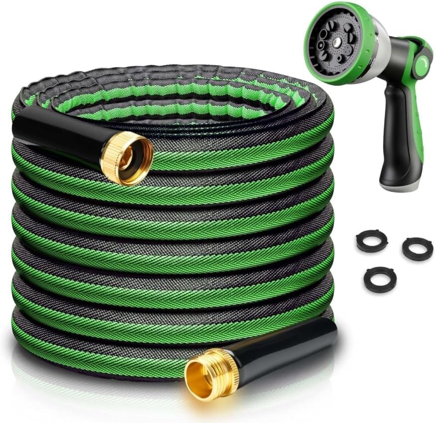 High Pressure Garden Hose 25 FT, Heavy Duty 700 PS 25FT 700PSI High Pressure Garden Hose Leak Proof PVC 10-Spray Nozzle by Unknown