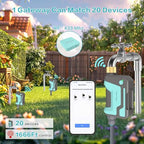 Smart WiFi Sprinkler Timer with 1666 Feet RF Gateway, Brass Inlet Water Timer for Garden Hose, App Remote Control with Alexa, Rain Delay and Manual Mode for Garden and Lawn. - Image 2