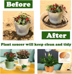 12 Packs 20 Inches Large Clear Plant Saucers for Indoor Outdoor Use Heavy Duty Plastic Plant Trays for Planter Bulk Flower Pot Drip Trays to Catch Water, 4 to 20 Inch - Image 6