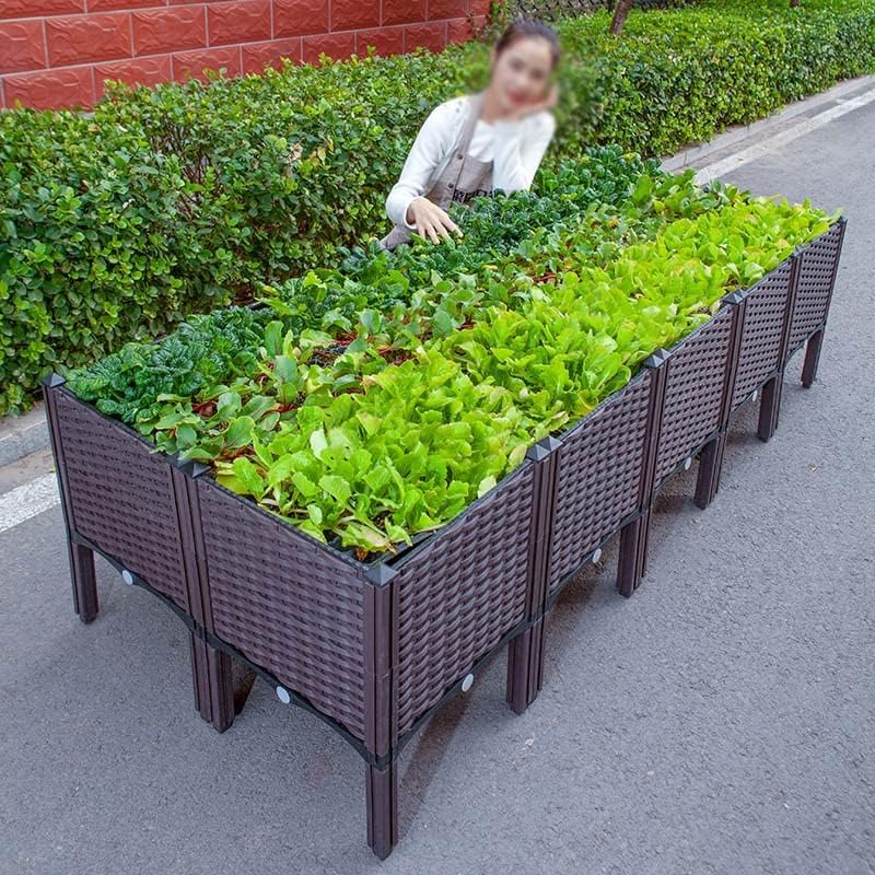 YSUEFIJO Raised Garden Bed Kit, Planter Box for Outdoor Plants, Garden Bed Kit for Vegetables, for Vegetables, Flowers, Herbs, and Succulents - Image 5