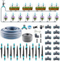 Drip Irrigation System 98ft, Fast Connect Automatic Irrigation Kit with 12mm, 6mm Blank Distribution Tubing and Accessories, DIY Garden Watering Equipment for Garden, Greenhouse, Flower Bed, Patio by RainSeer