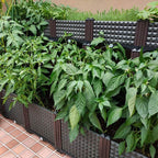 YSUEFIJO Outdoor Elevated Garden Bed, Planter Raised Beds for Vegetables, Planter Box Plastic Rectangle, Raised Garden Bed Tall, for Vegetables, Fruits, Flowers, Herbs, Succulents - Image 2